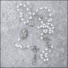 Custom White Rosary w/ Dominican Shield Medals