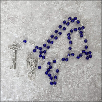 Blue Rosary w/ Dominican Shield Medals