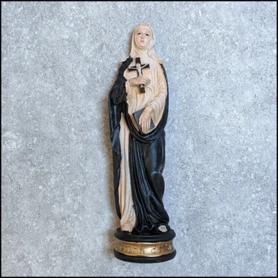 Statue: St Catherine with Book & Cross (9 5/8")