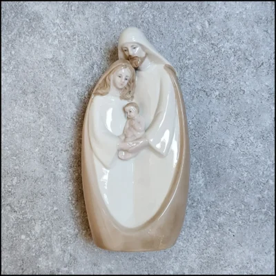 Holy Family Statue in Porcelain 7.25"