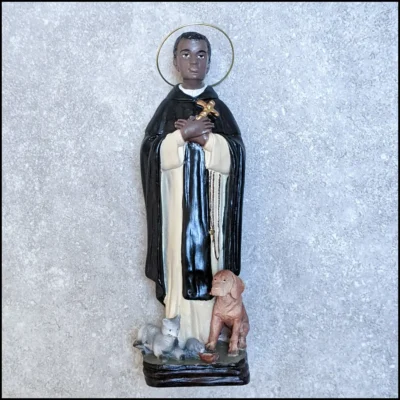 St. Martin de Porres (hand-crafted from Peru) 12” tall
