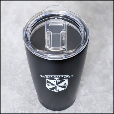 Thermal Tumbler w/ Lid: Dominican Shield & Veritas