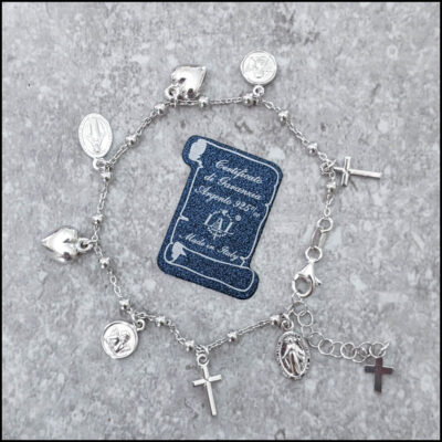 Charm Bracelet  w/ Dominic and Catherine, made in Italy