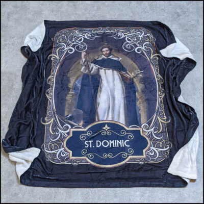 Throw: St. Dominic  - 60" x 50" 100% polyester / fleece